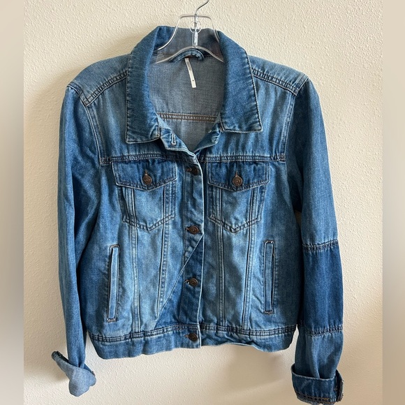 Free People Jackets & Blazers - Free People Patchwork Denim Jacket